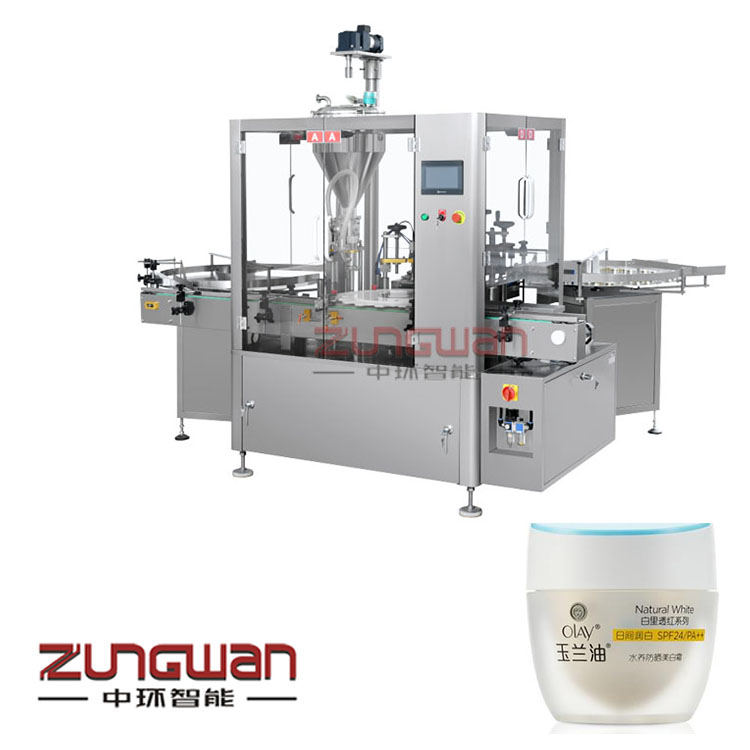 膏霜灌裝機生產(chǎn)線，全自動膏體灌裝旋蓋機，軟膏包裝生產(chǎn)線